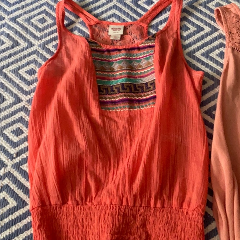 3 pink tops from mission,luttoms and E&m